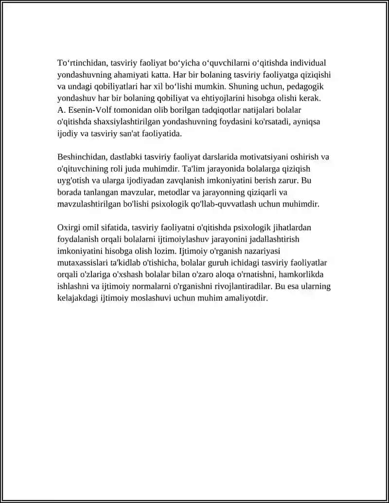 Tasviriy faoliyatni o'qitishda psixologik jihatlar 4