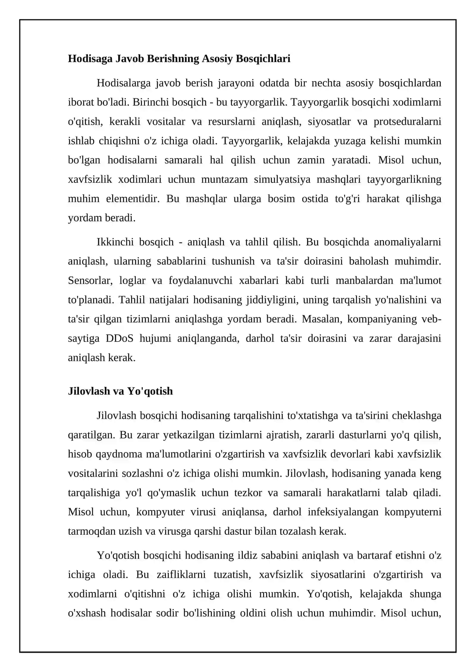 Incident response 4