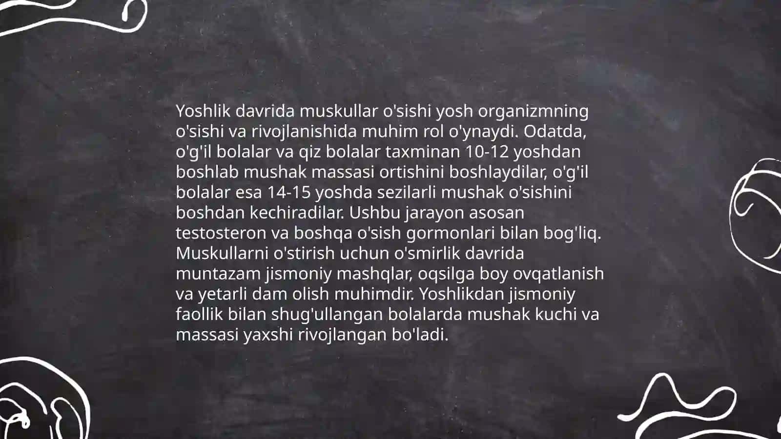 Muskullarning yosh xususiyatlari va gigiyenasi 4