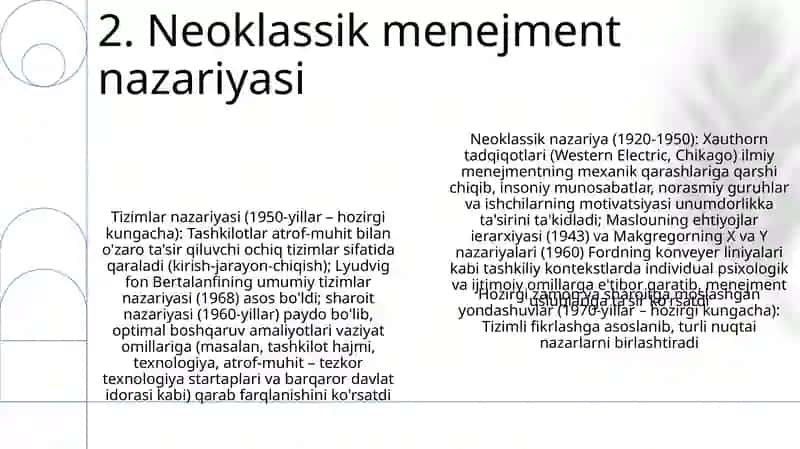 Boshqaruv tizimi nazaryasi va amolyatini rivojlantrish bosqichlari 4
