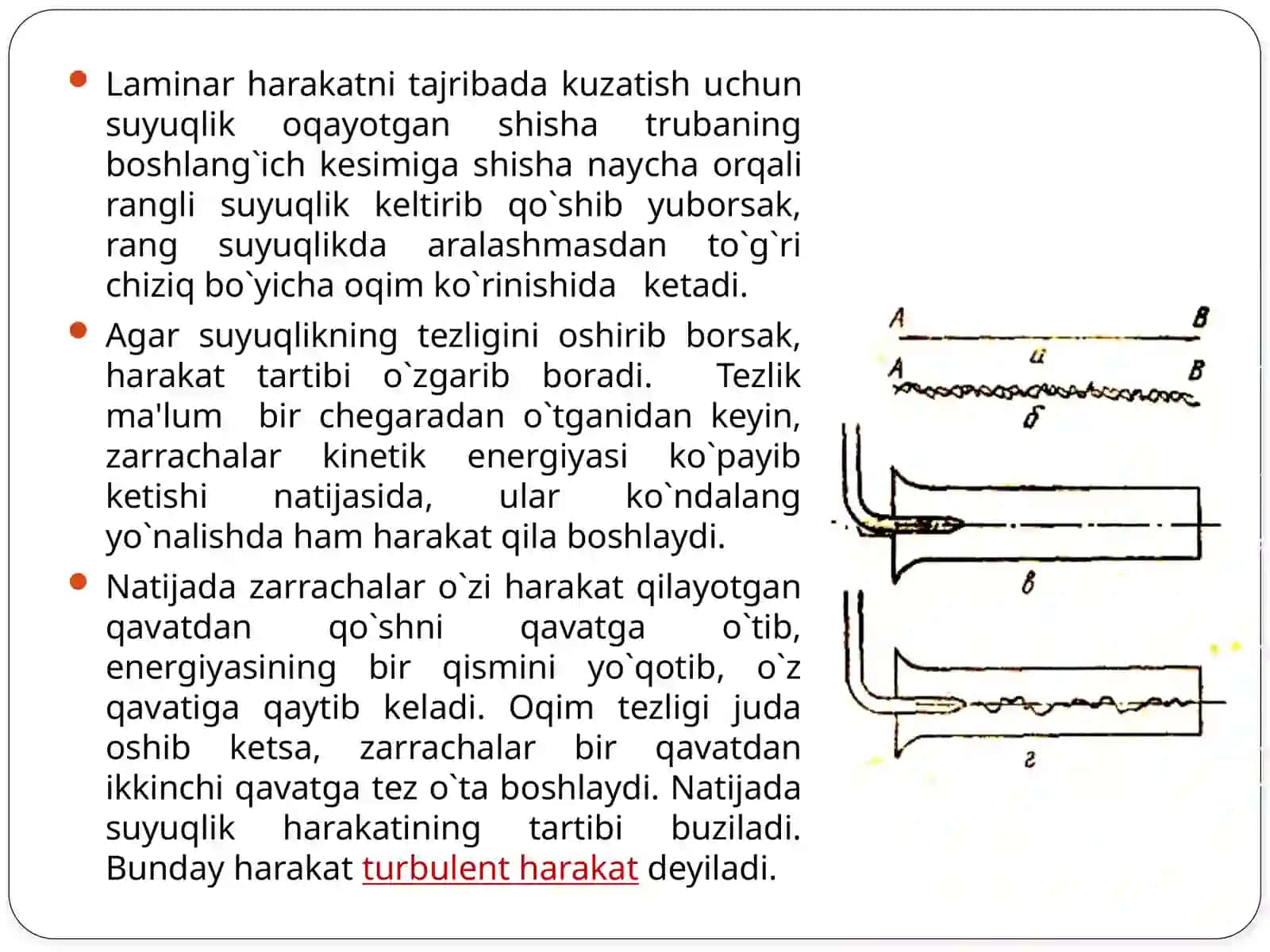 SUYUQLIK OQIMINING LAMINAR HARAKATI PAYTIDA UZUNLIK BO’YICHA YO’QOTILGAN NAPOR 4