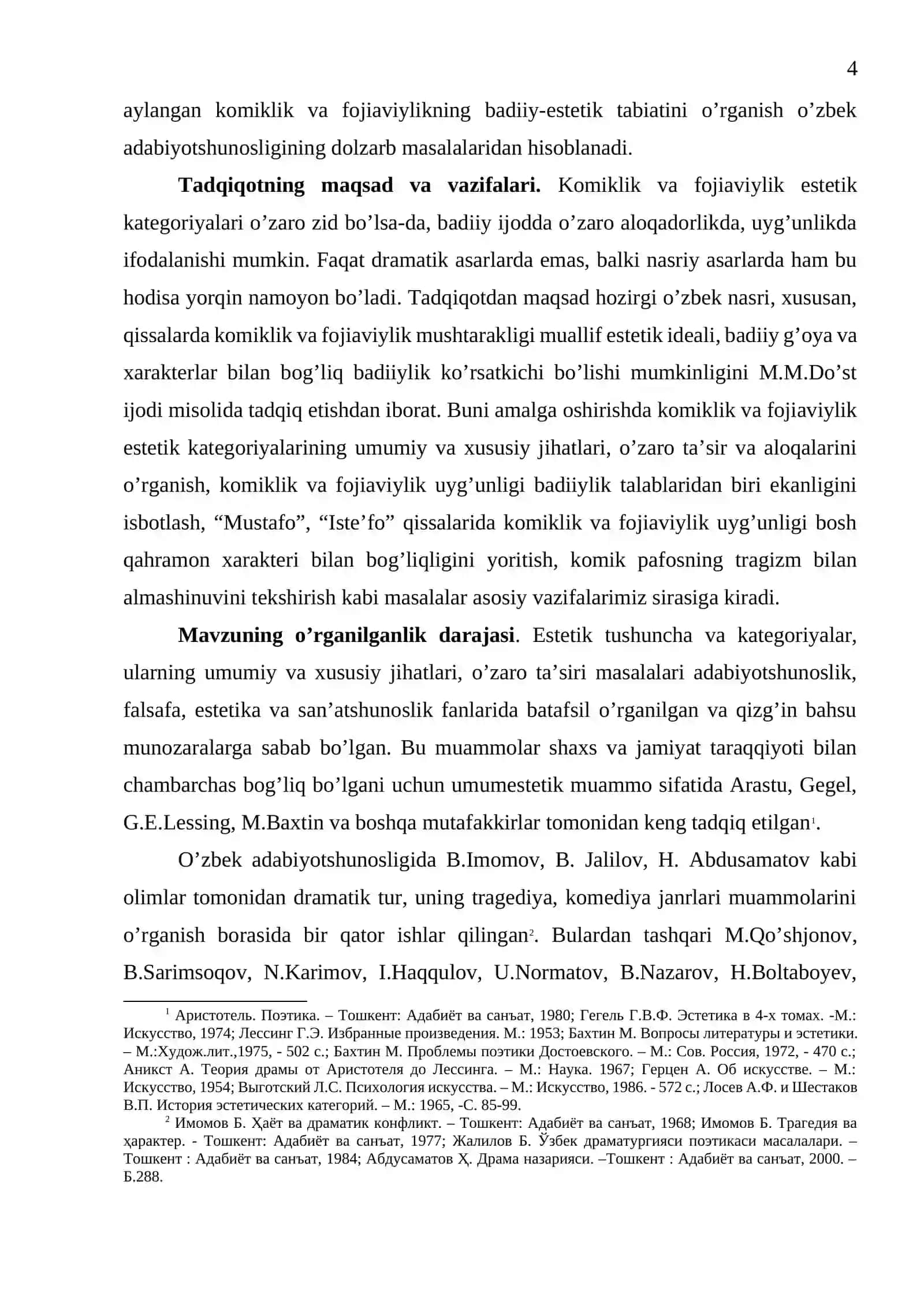 Qissa janrida komiklik va fojeaviylikning uyg‘unligi. (M.M.Do‘stning qissalari misolida) 4