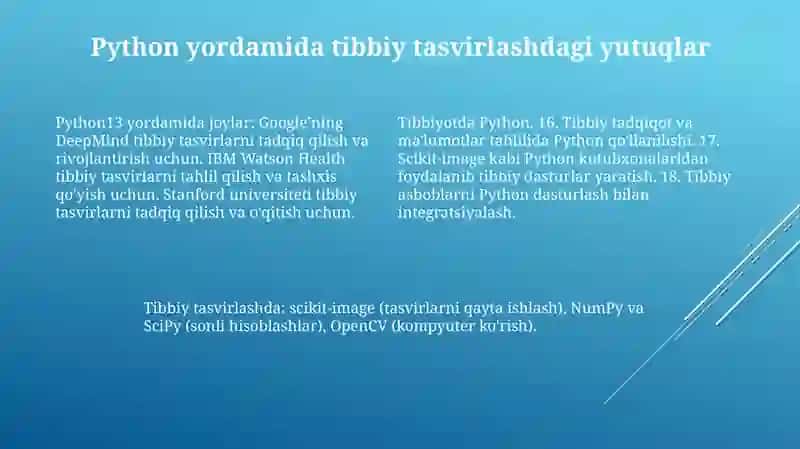 Tibbiyotda Python Yordamida Mashina O'rganishi 4