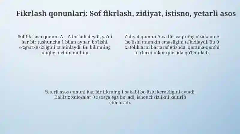 Tafakkurning mantiqiy shakllari va qonunlari 4