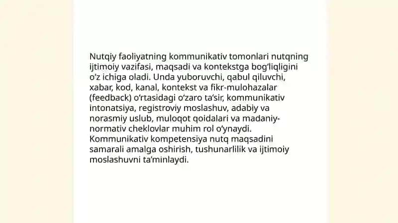 Nutqiy faoliyat, nutq shakllari va nutq uslublari 4