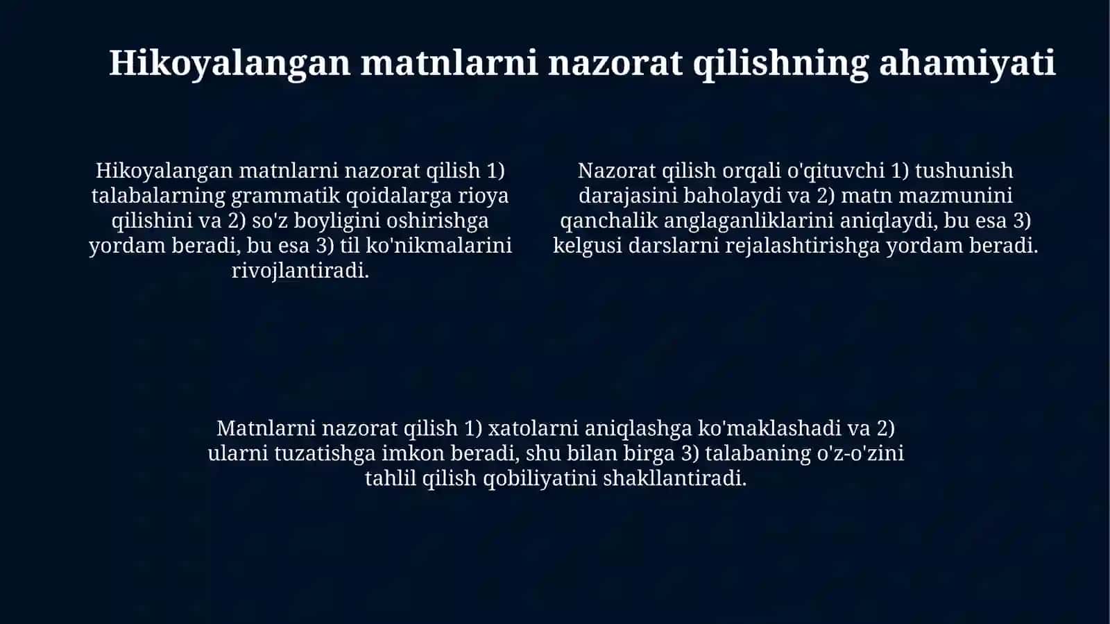 10-sinf O'zbek tili 5-BSB (25 ball) ORIGINAL Radio uchun audiomatn tayyorlash 4