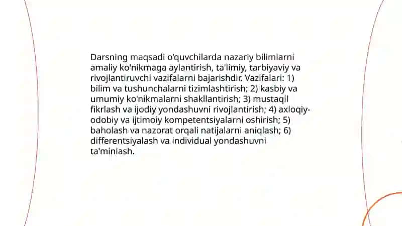 Dars - taʼlimni tashkil etishning asosiy shakli 4