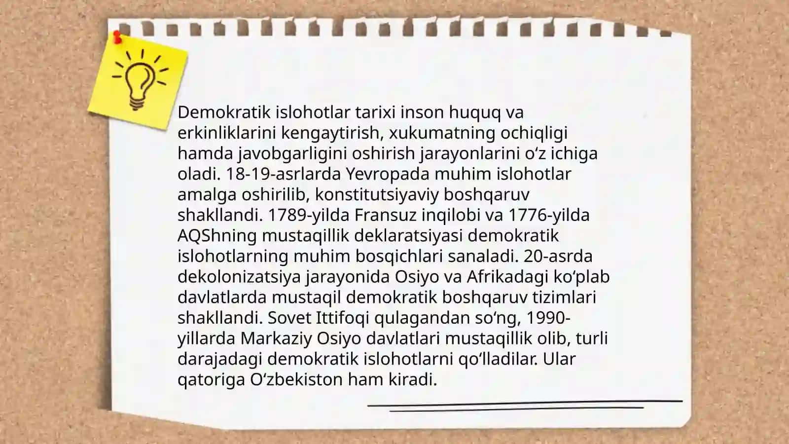 Oʻzbekistonda demokratik fuqarolik jamiyati asoslarining shakllanishi,amalga oshirilgan siyosiy islohotlar 4