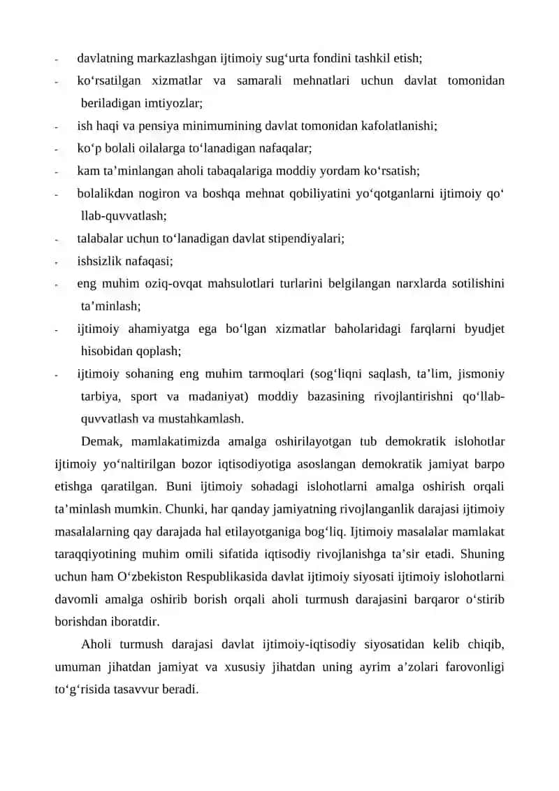 Davlatning Ijtimoiy Siyosati 4