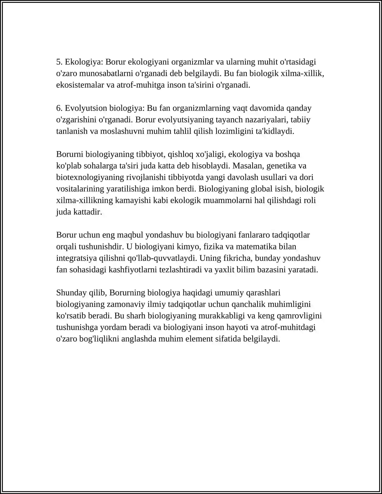 ZAHIRIDDIN MUHAMMAD BOBUR “BOBURNOMA” ASARIDA BIOLOGIYA SOXASIDAGI QARASHLARI 4