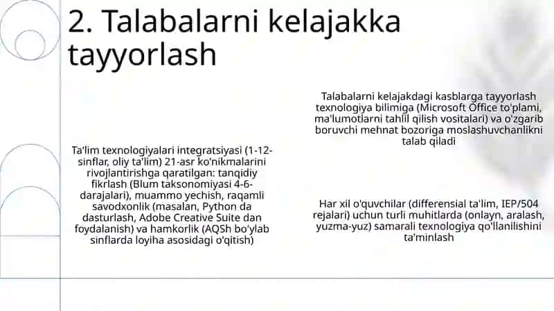 Tarbiyaviy ish texnologiyalari fanining maqsad va vazifalari 4