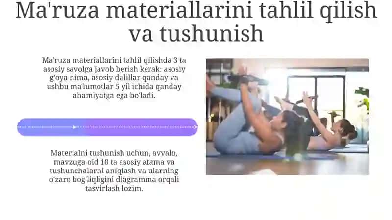 Ma'ruzalar va amaliy mashg'ulotlarga tayyorgarlik 4