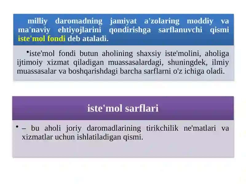 Iste’molning mazmuni va uning turlari 4