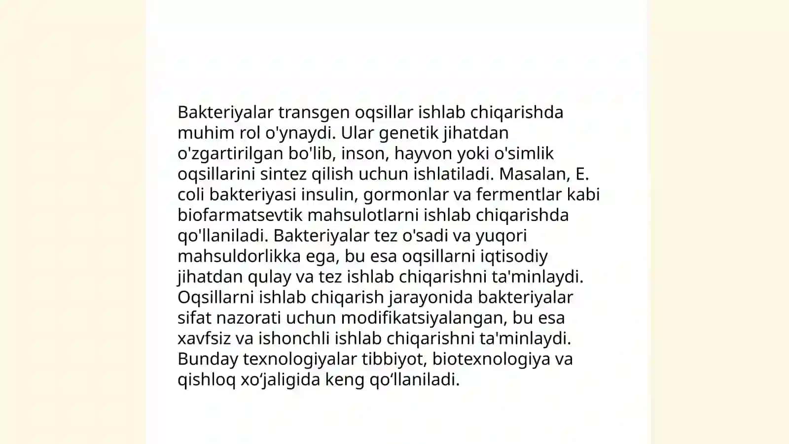 Mikroorganizmlar yordamida transgen oqsillar olish texnologiyasi 4