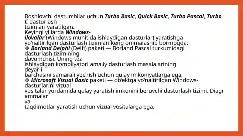 Algoritm usullari. Dasturlash tili. Tibbiy-biologik masalalarni yechish algoritmlarini matematik modellashtirish 4