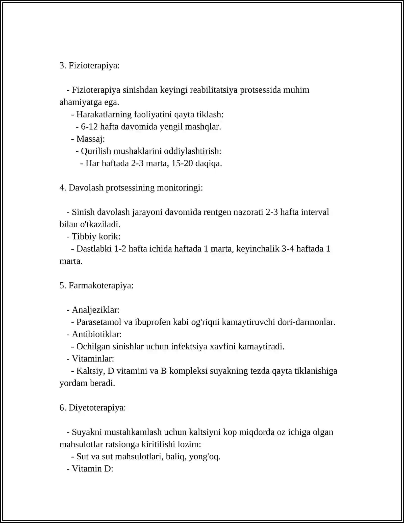TRAVMATOLOGIK VA ORTOPEDIK BEMORLARNI AMBULATOR SHAROITDA DAVOLASH 4
