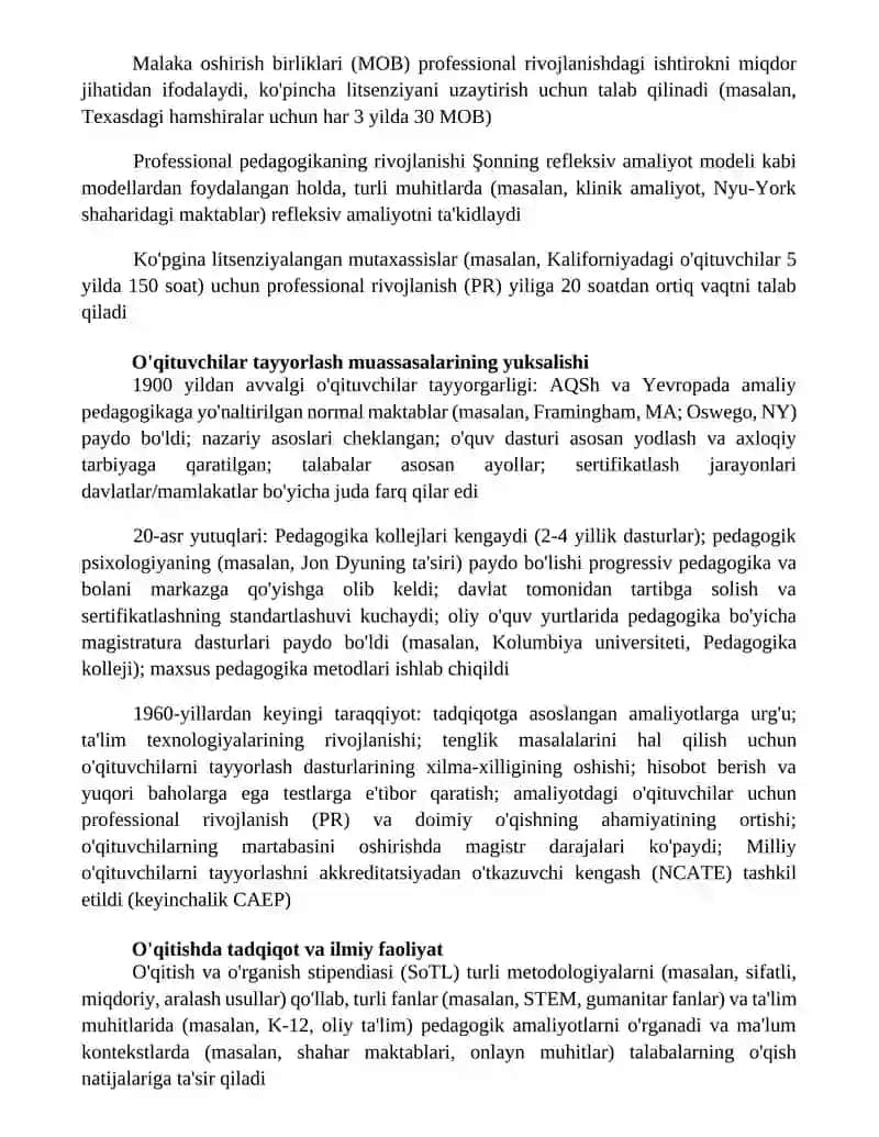 Kasbiy pedagogikaning shakllanishi va rivojlanishi 4