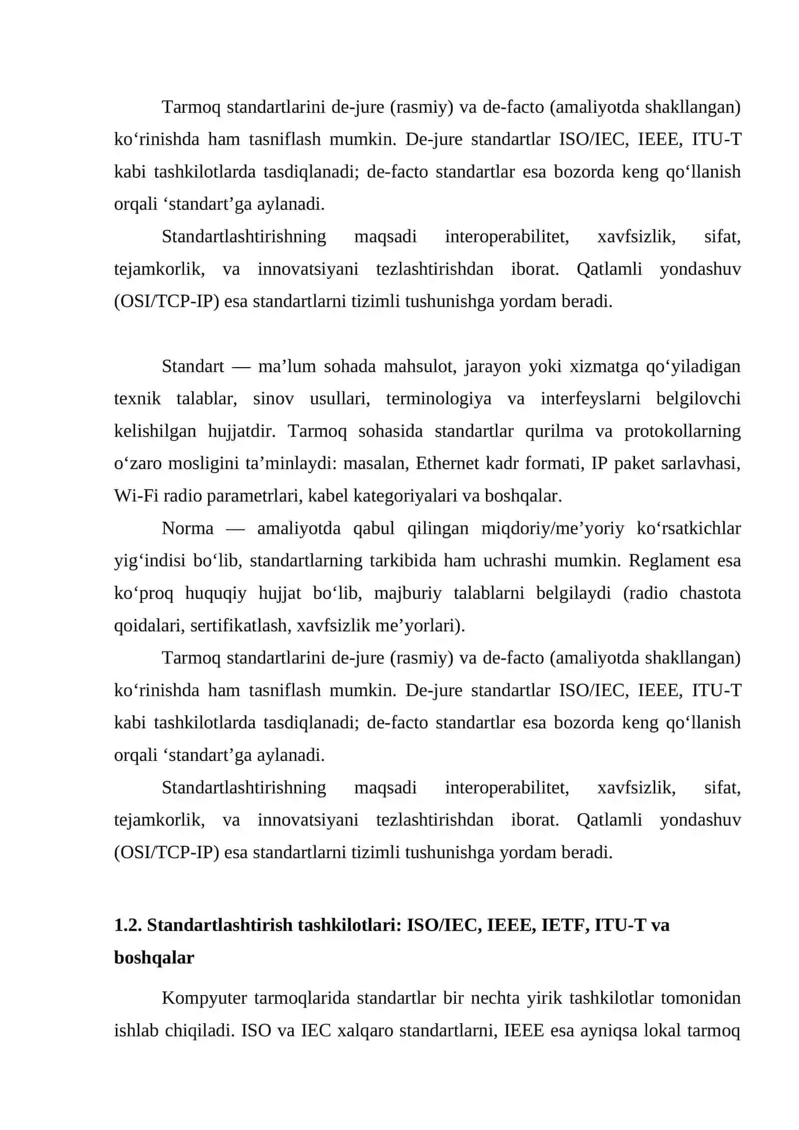 Kompyuter tarmoqlarining standart texnologiyasi 4