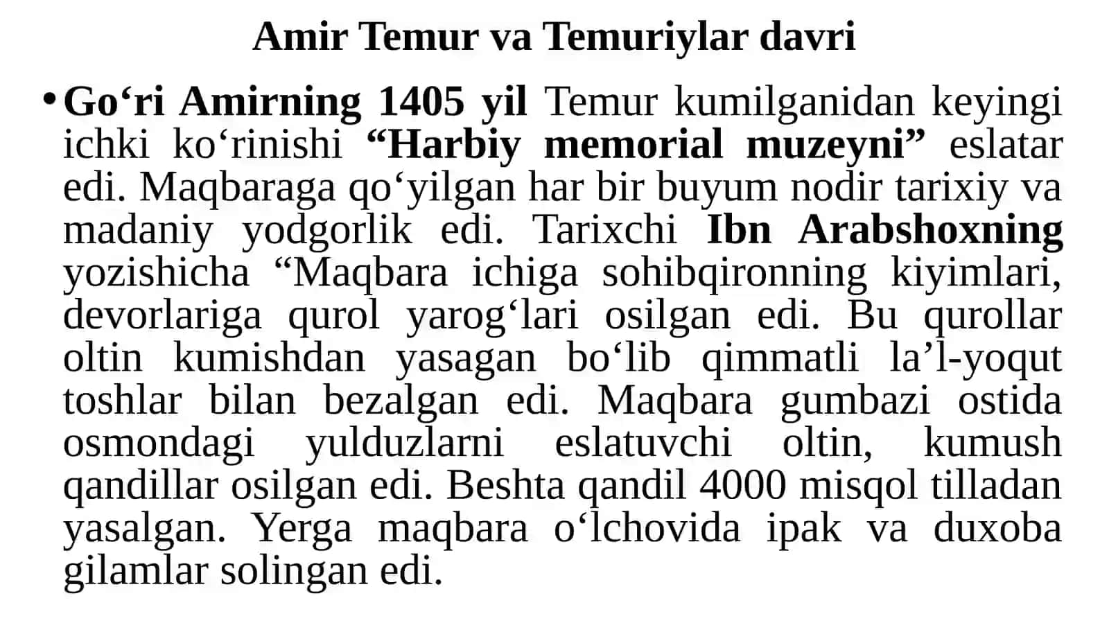 O‘rta Osiyoda muzeylarning shakllanish tarixi. O‘zbekistonda muzeylar va muzey ishi 4