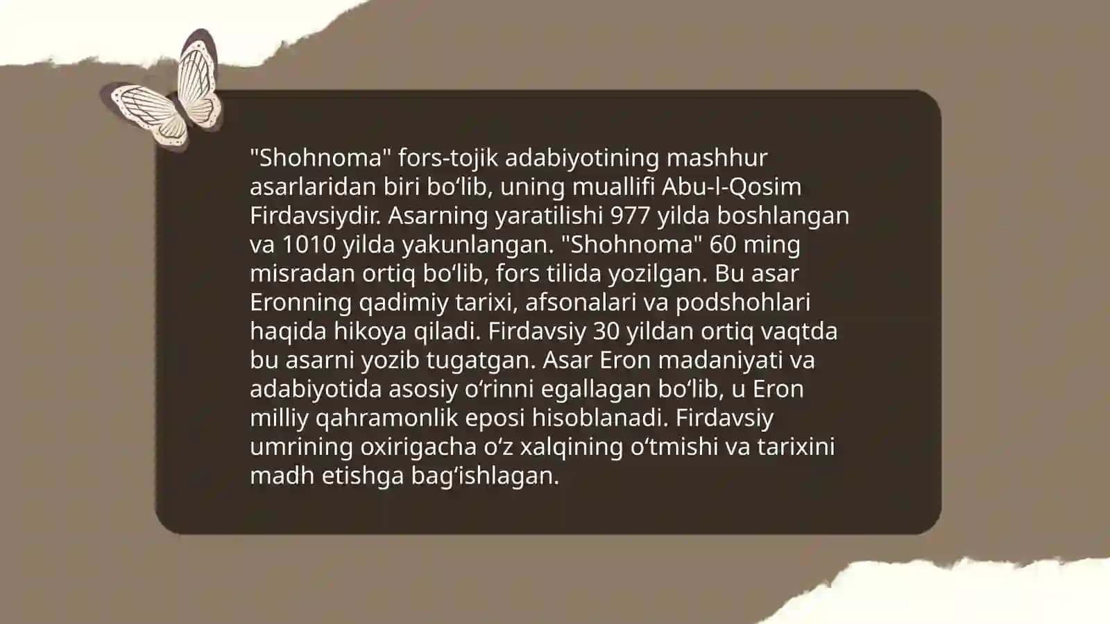Firdavsiyning "Shohnoma" asari 4