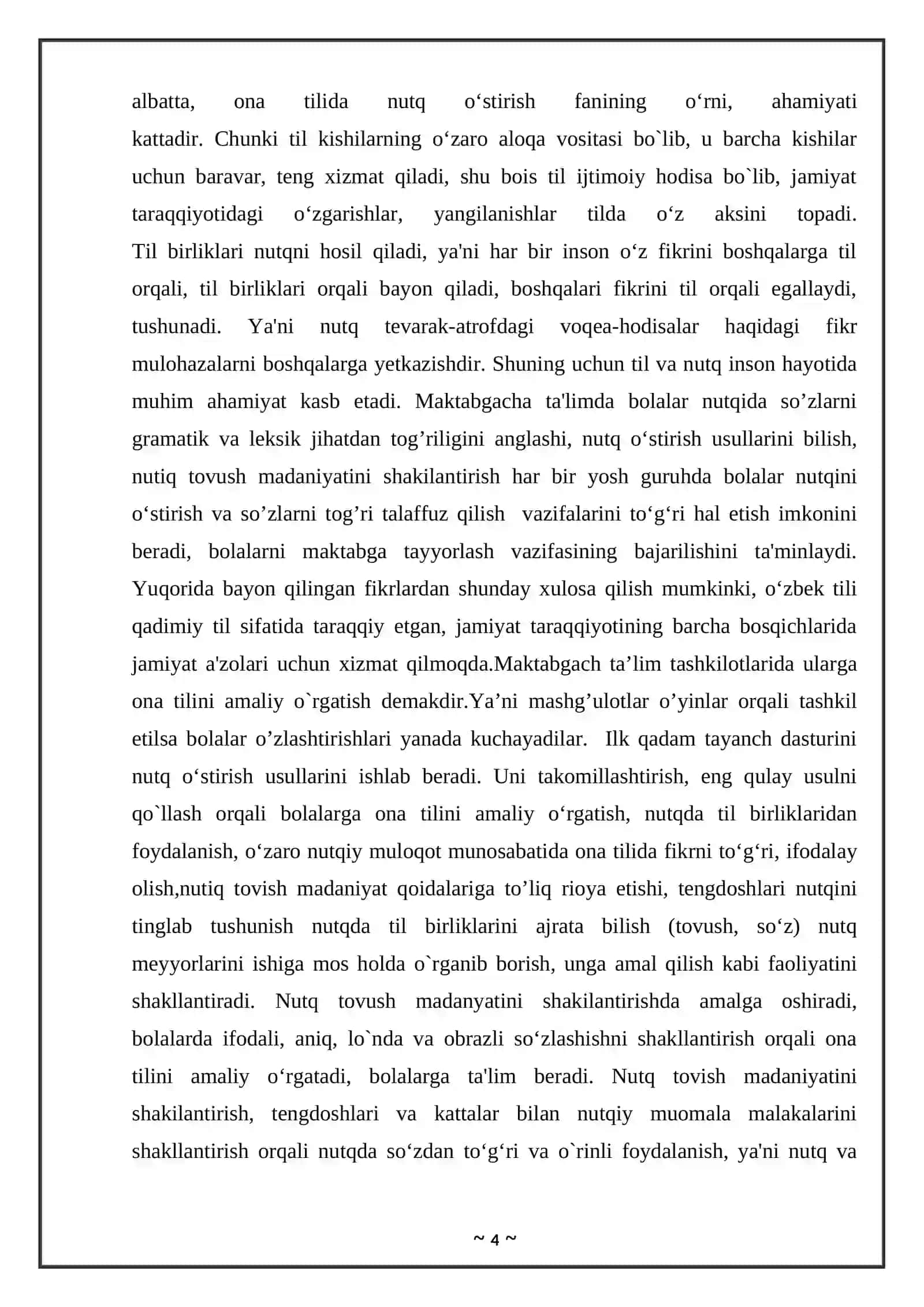Bolalar nutqini o’stirish metodikasi 4