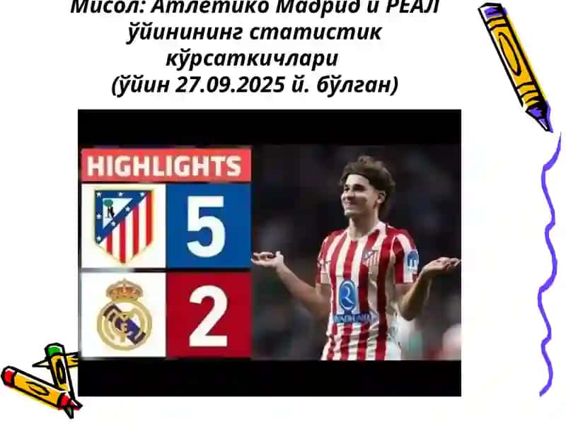 СТАТИСТИК КЎРСАТКИЧЛАР 4