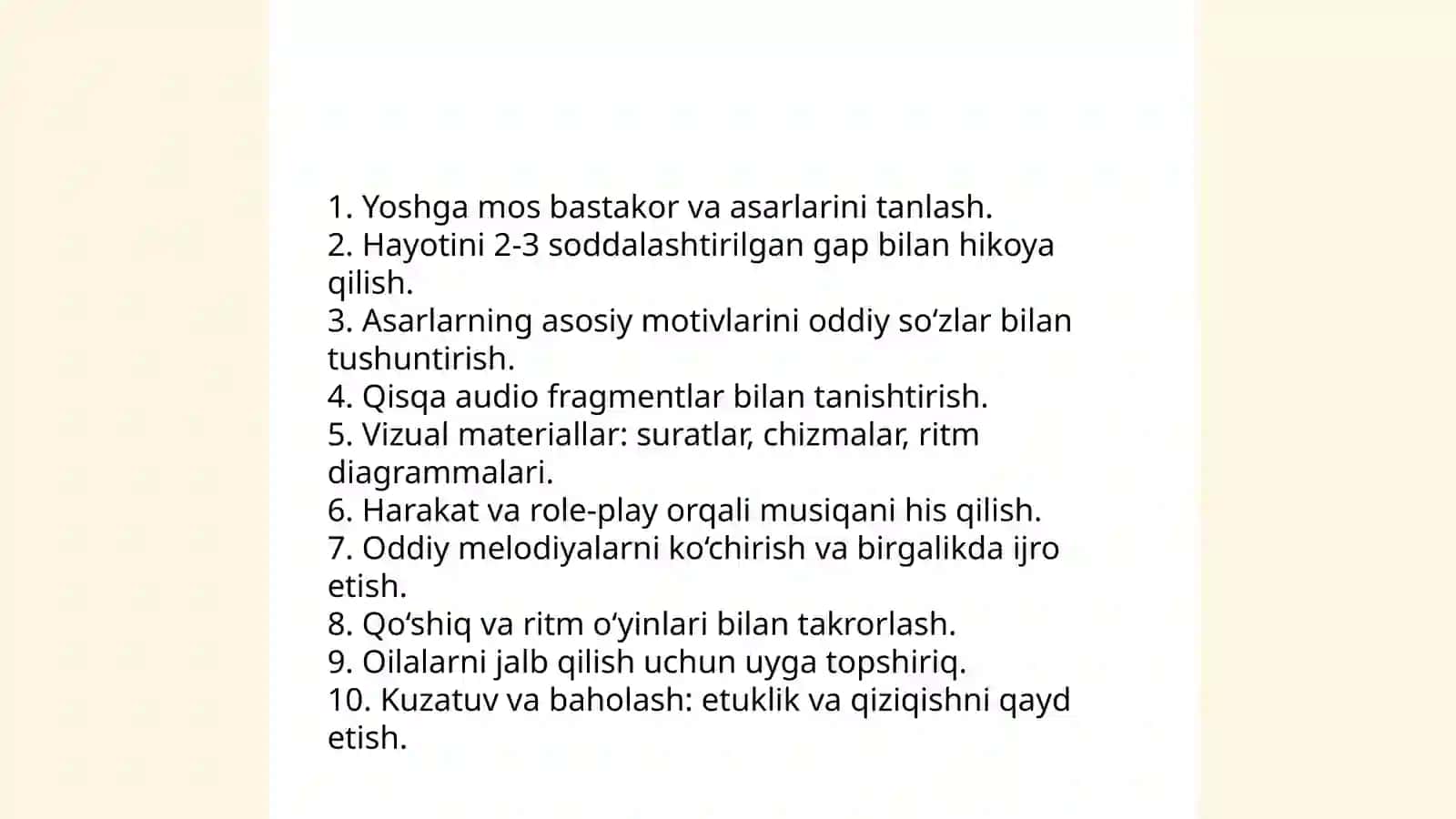 Maktabgacha ta‘lim tashkilotlarida bolalarni bastakorlar ijodi bilan tanishtirish 4