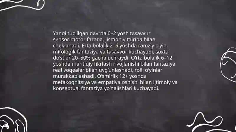 Bolalarda tasavvur va fantaziyani rivojlantirishning psixologik asoslari 4
