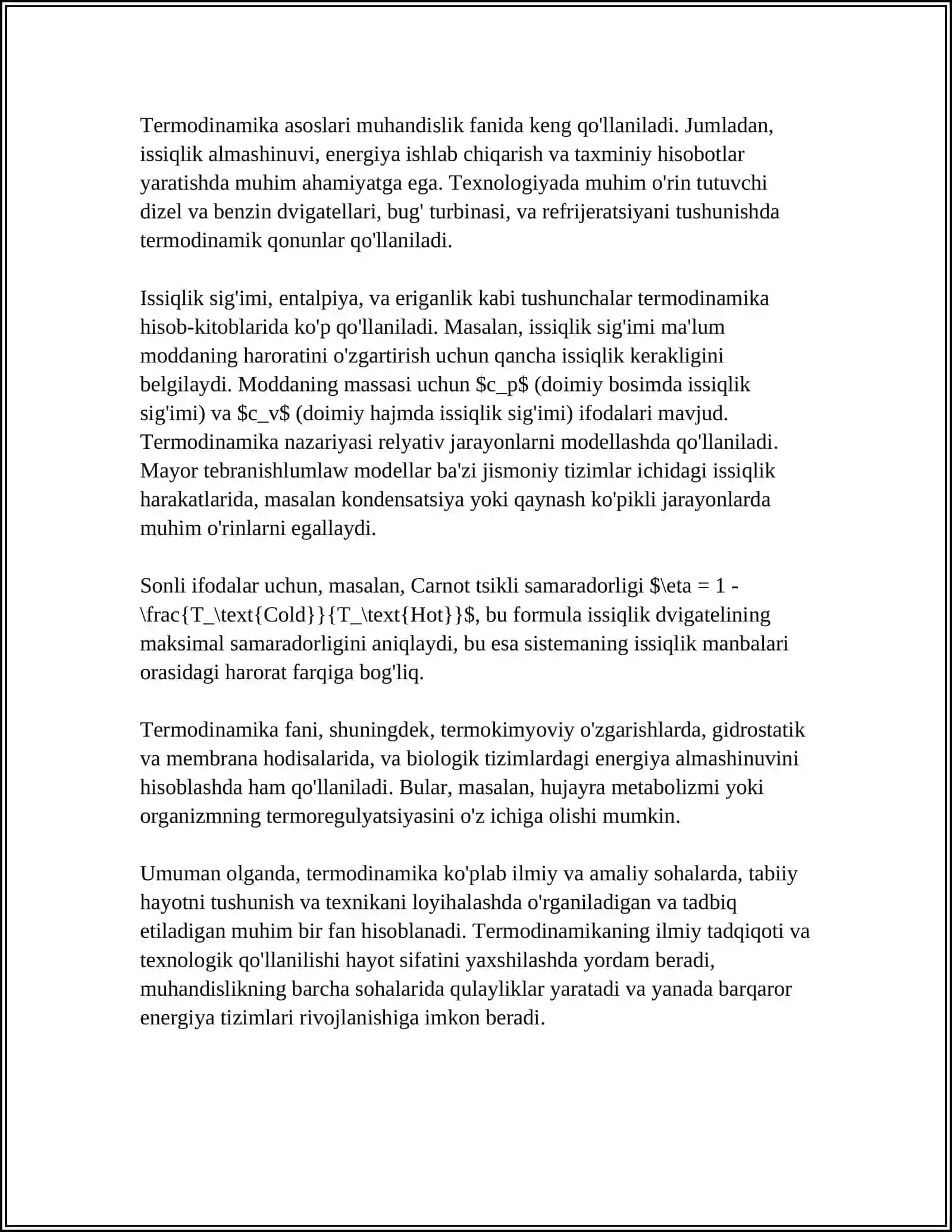 Kochish xodisalari dippoziya issiqlik otkazuvchang qovushqoqlik 4