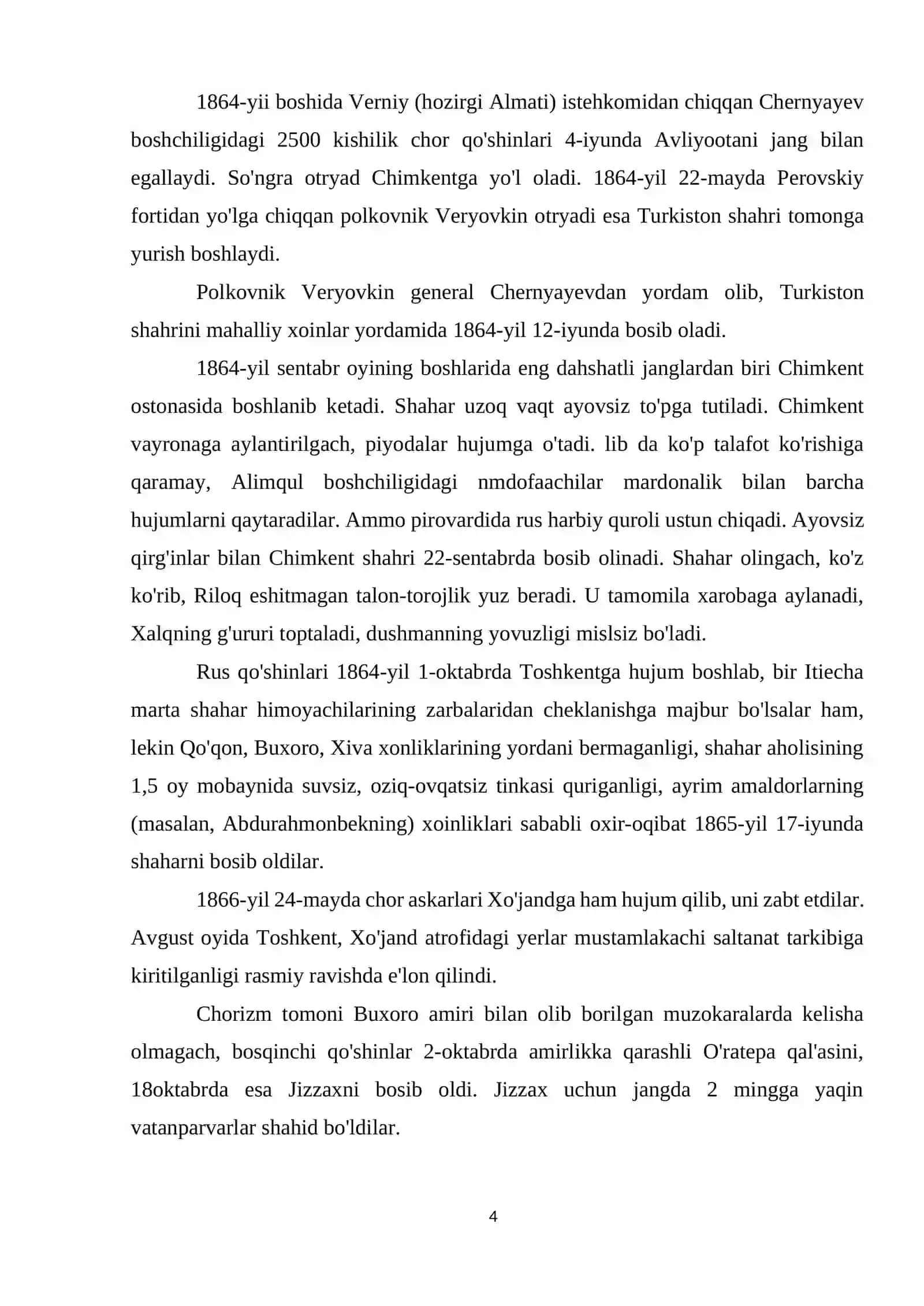 Chor Rossiyasining o’zbek xonliklari bilan o’zaro munosabatlari 4