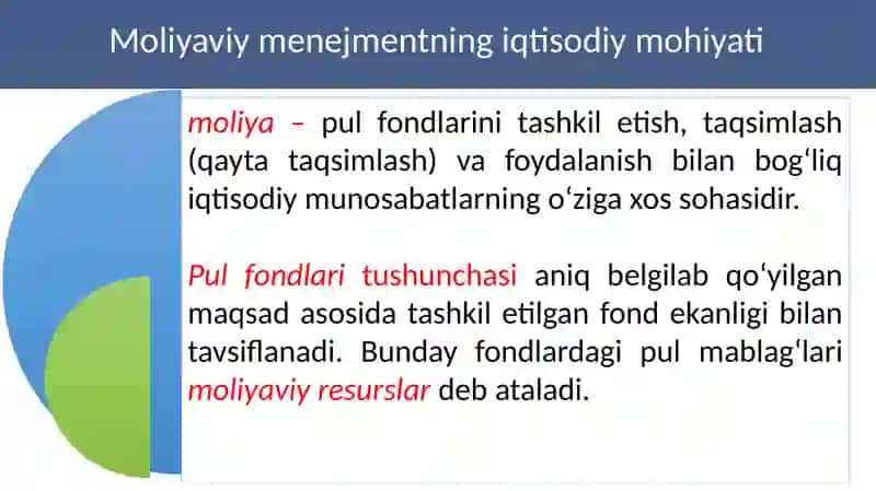 Moliyaviy menejmentning iqtisodiy mohiyati, predmeti vafunksiyalari 4
