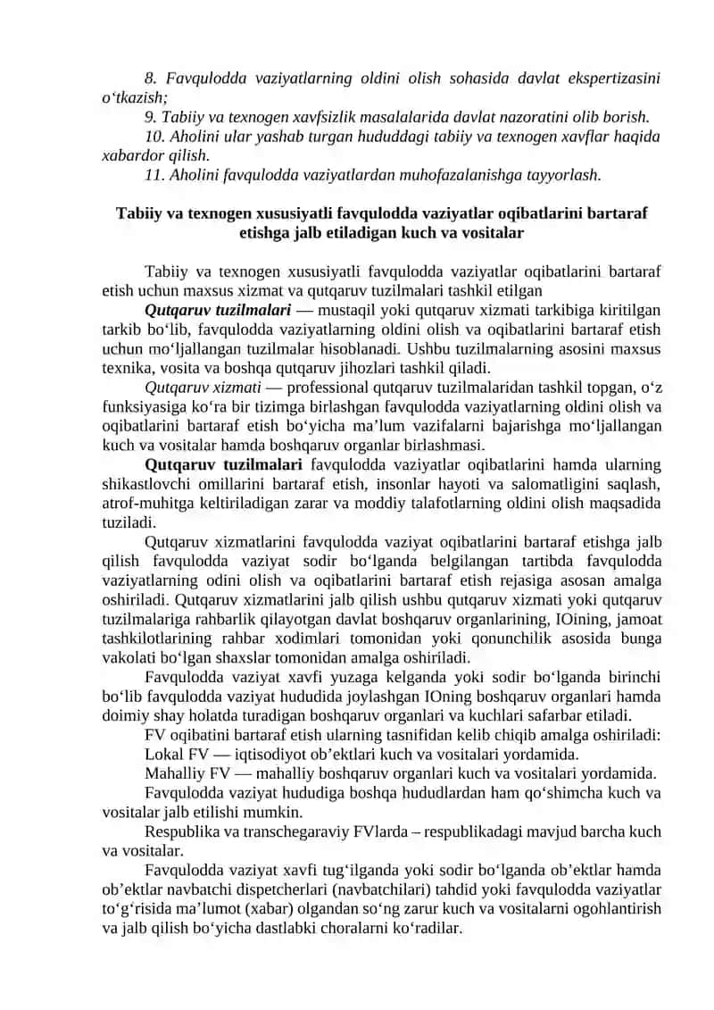 Favqulodda vaziyatlar oqibatlarini bartaraf etish 4