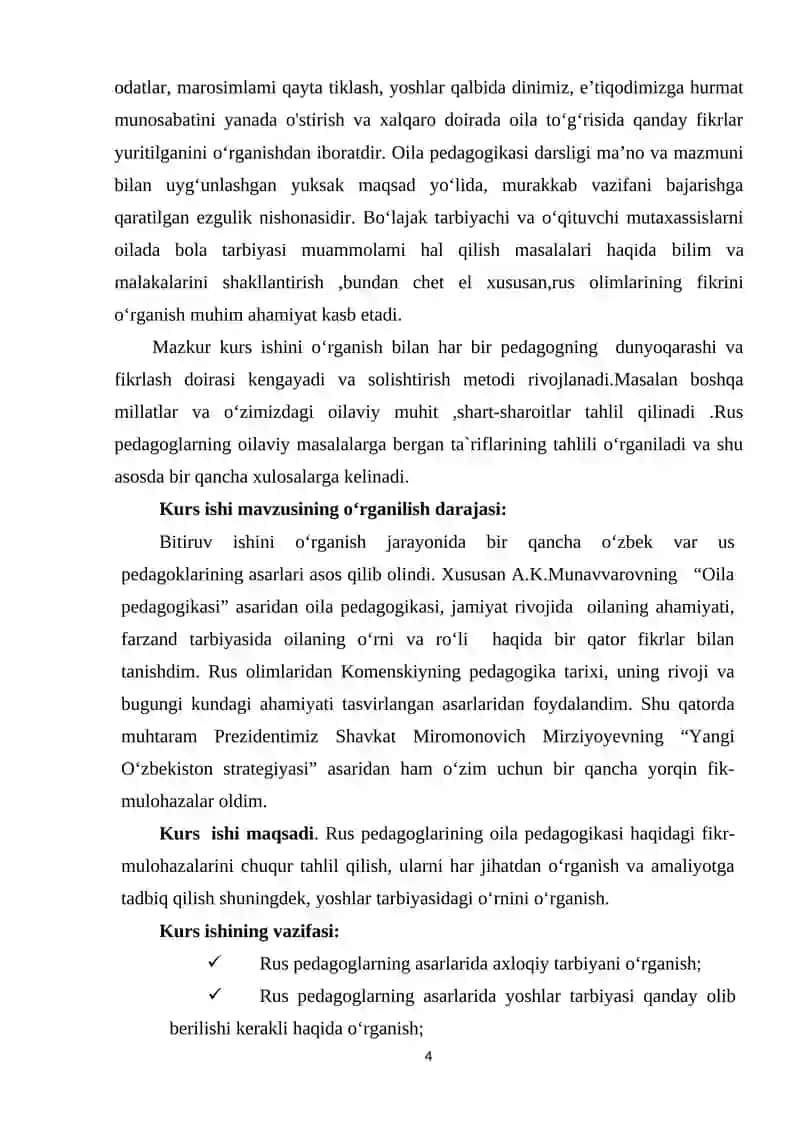 “Rus pedagoglarining oila pedagogikasiga oid qarashlari” 4