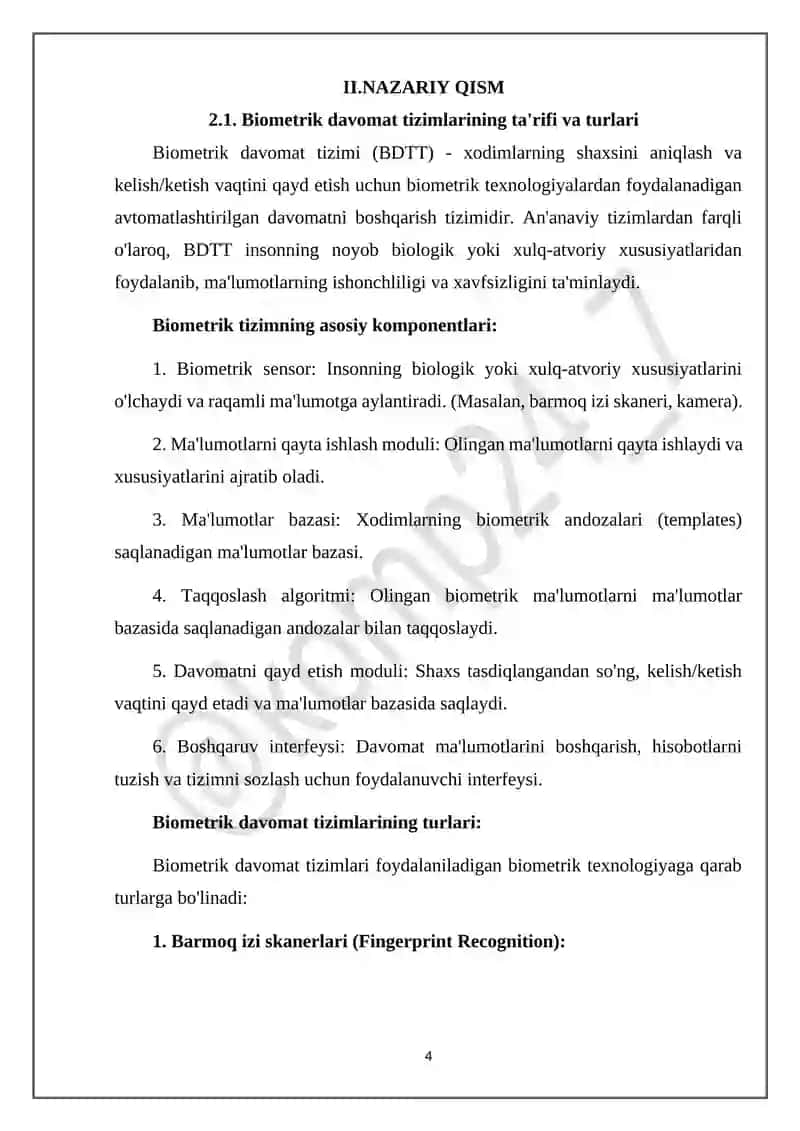 Biometrik davomat tizimi 4