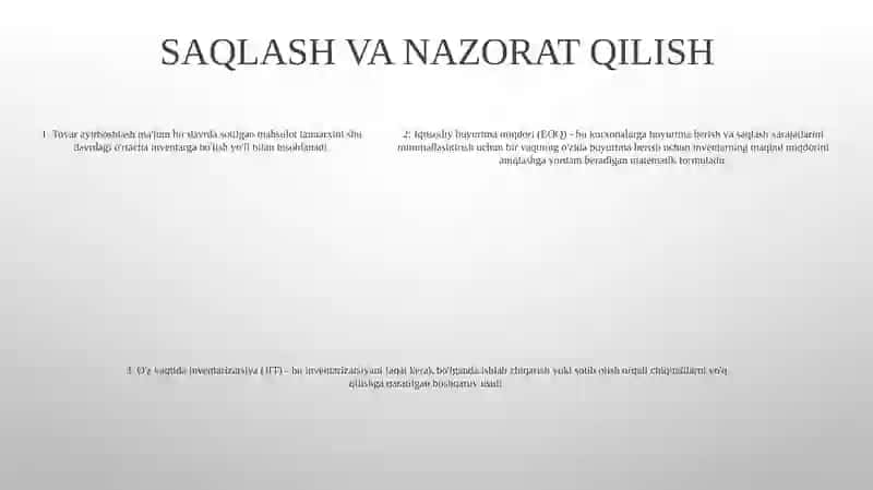 Buydjet Tashkilotlarida Tovar Moddiy Zaxiralarining Kirimi Hamda Xisobdan Chiqarishi Hisobi 4
