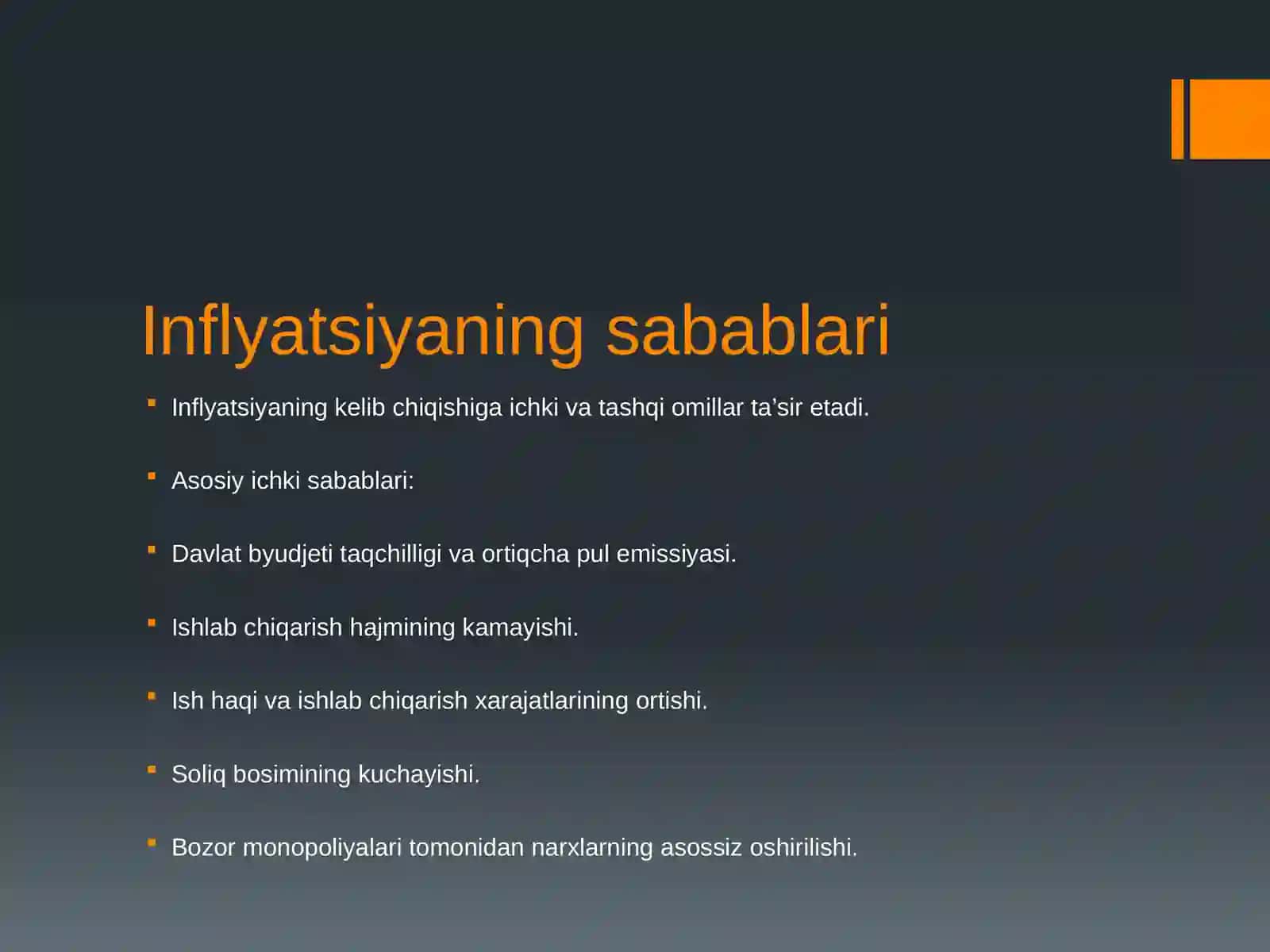 Inflyatsiyaning mohiyati va hisoblanish usullari 4