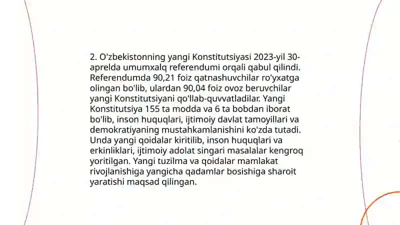 Mustaqillik yillarida O'zbekistondagi manaviy va madaniy taraqqiyot 4