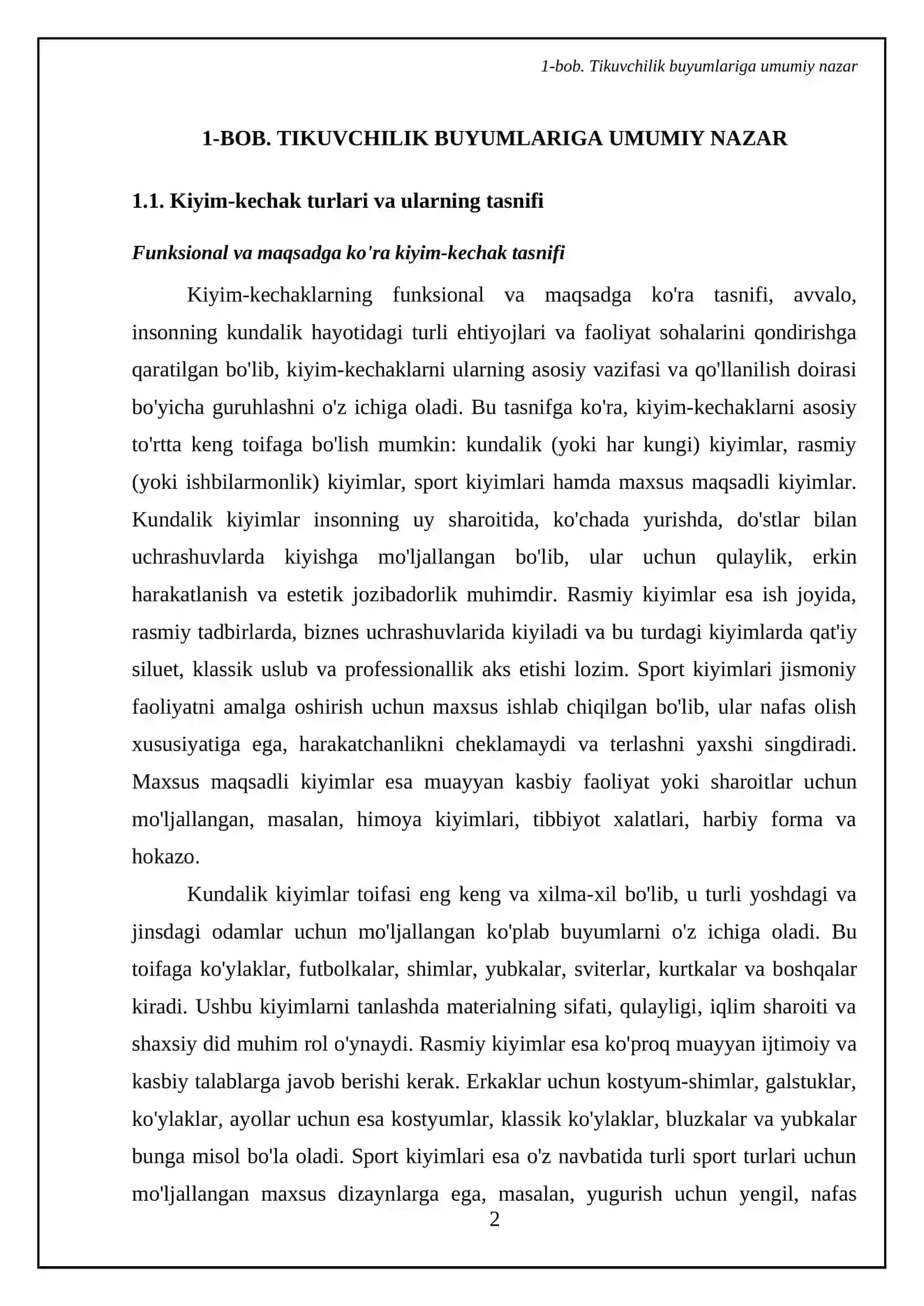 Tikuvchilik buyumlari haqida umumiy ma'lumot, ularga fason va gazlama tanlash 4