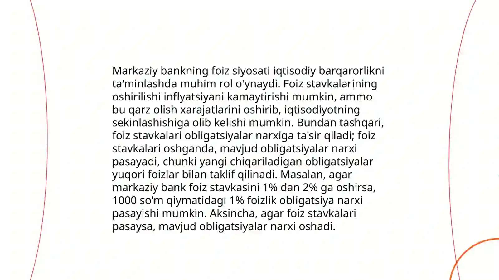 Monetar siyosatning moliya bozori instrumentlari narxiga ta'siri 4