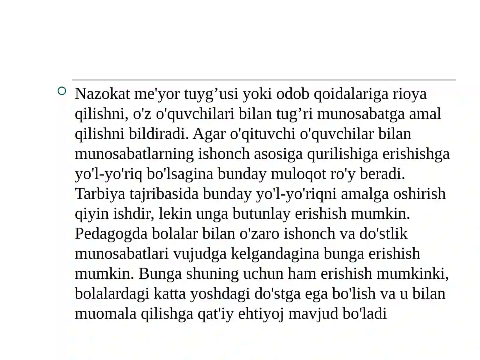 PEDAGOGIK TAKT UNING MOHIYATI VA MAZMUNI 4
