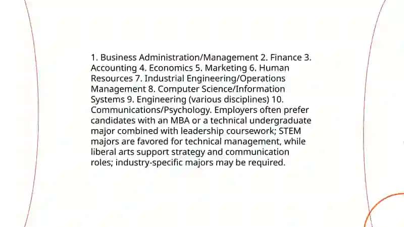 Educational Requirements for Managers 4