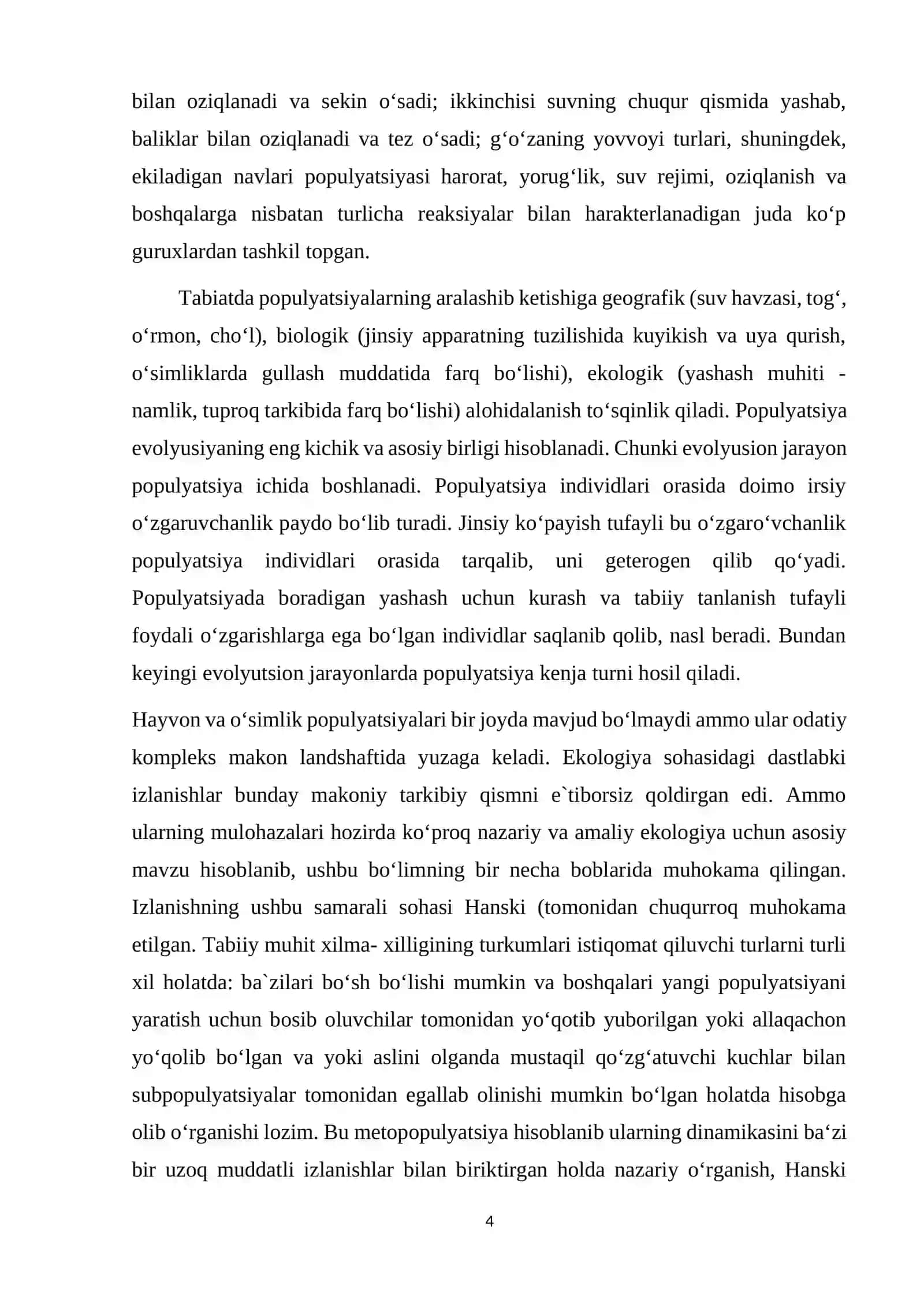 Populyatsiyalarning genetik geterogenligi 4