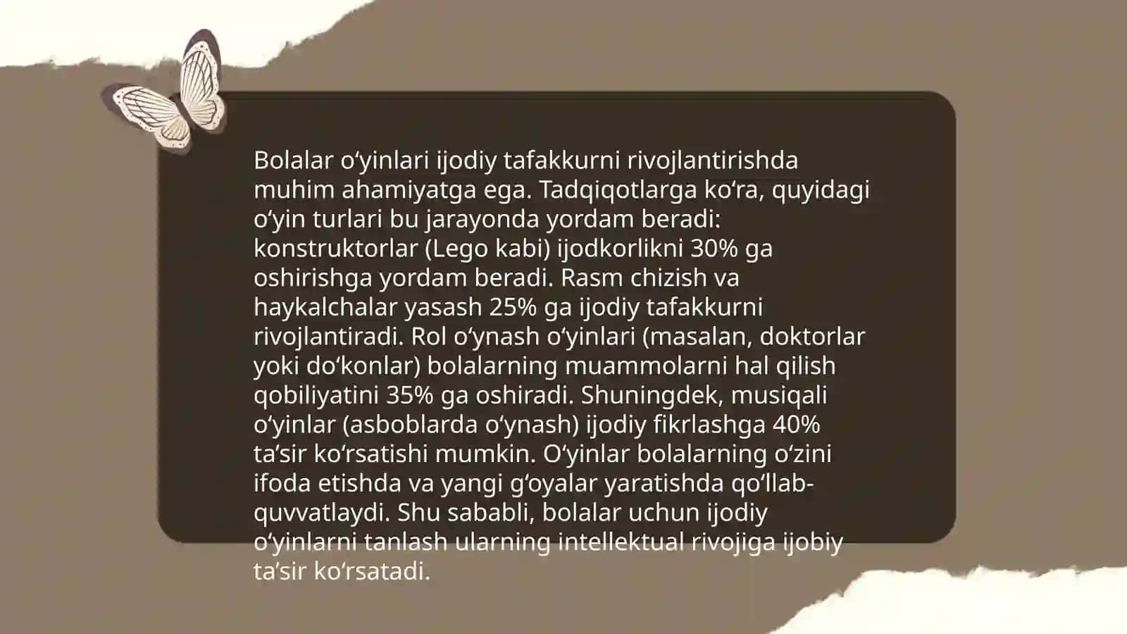 O'yin orqali ijodiy faoliyatni rivojlantirish 4