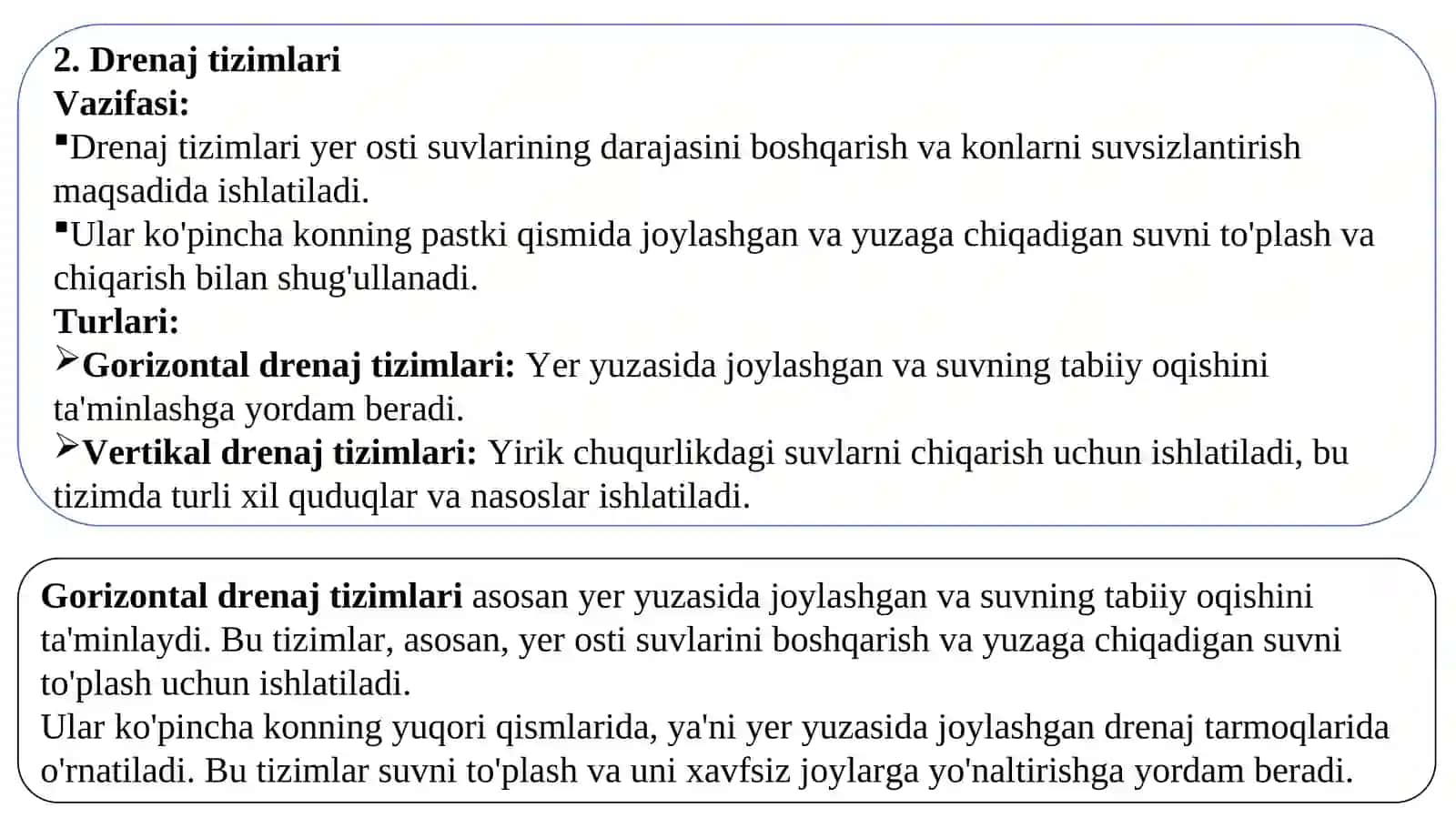 Konchilik suv chiqarish qurilma turlari va ularning vazifalari 4