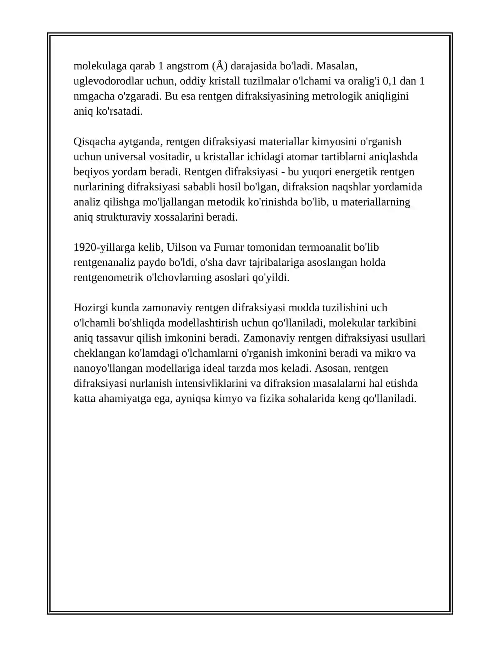 KRISTALLARDA RENTGEN VA ELEKTRON TOʻLQINLARI DIFRAKSIYASI 4