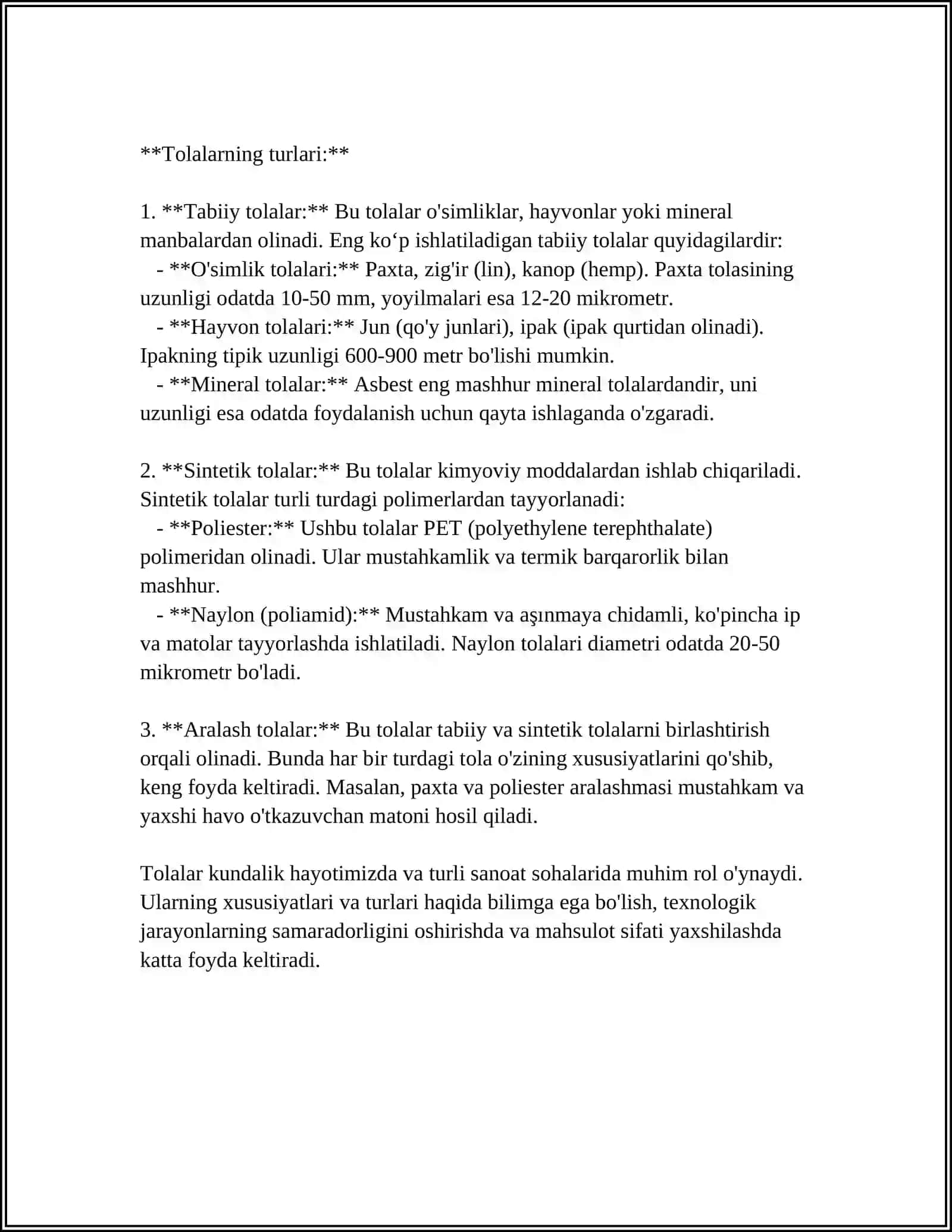 TOʻQIMACHILIK IPLAR VA GAZLAMALARINI SIFATINI BELGILOVCHI STANDARTLAR 4