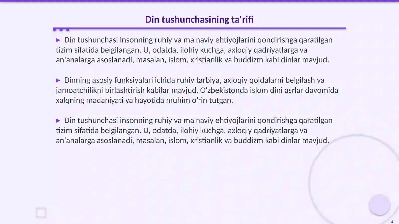 Davlat va din tushunchalari va ularga berilgan tariflar 4