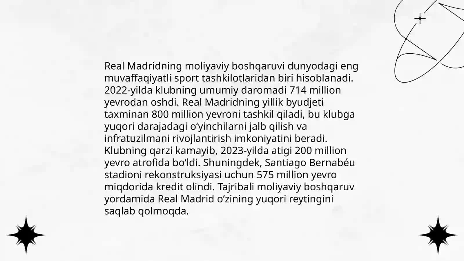 Real Madrid klubing boshqaruv tizimi 4