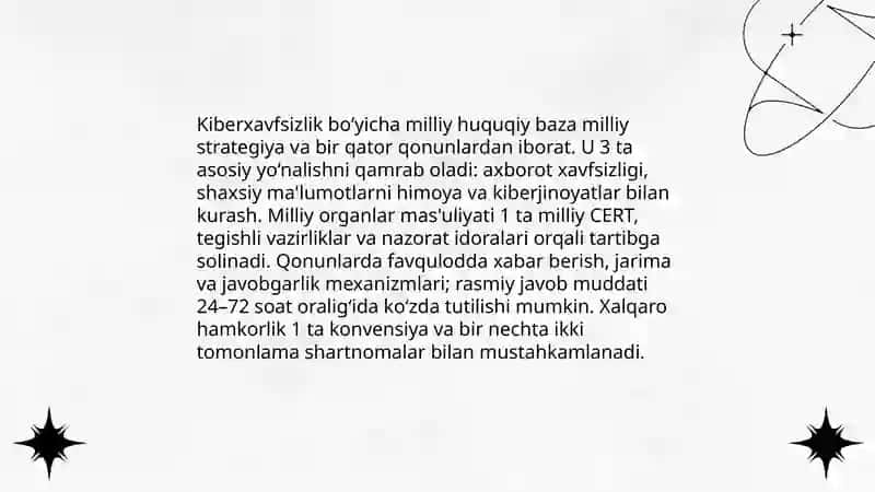 Milliy va xalqaro darajada kiberxavfsizlik 4