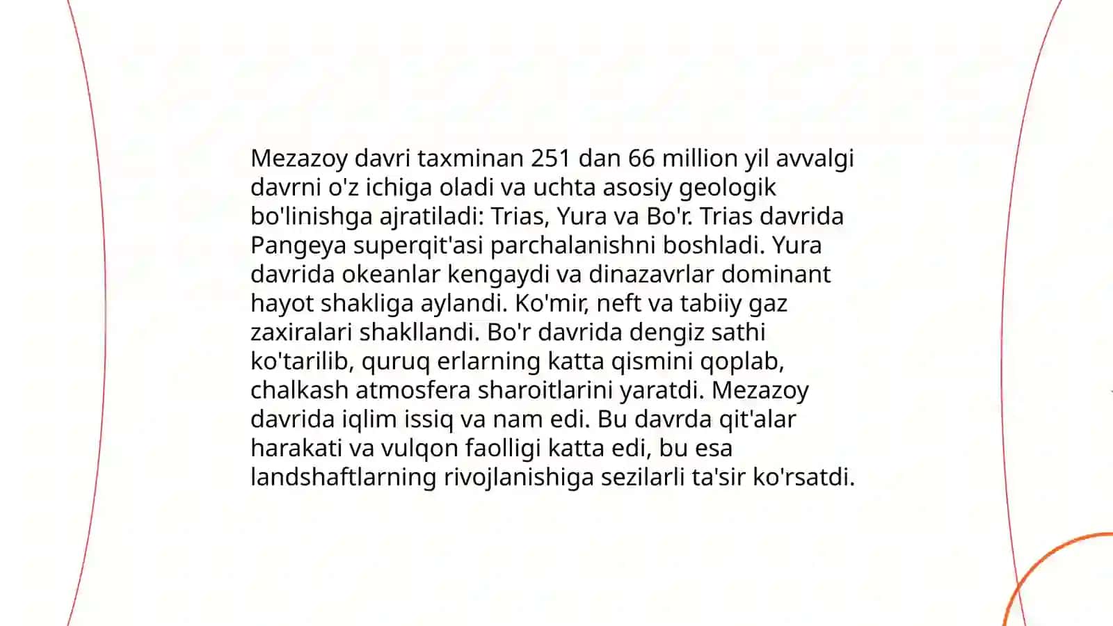 O'rta Osiyodagi mezazoy burmalanishi viloyatlarining geologik tuzilishi, chegaralari, o'rinlari 4